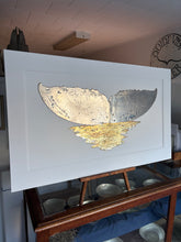 Load image into Gallery viewer, Silver whale tail with golden water
