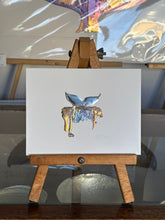 Load image into Gallery viewer, Whale tail with melting gold water
