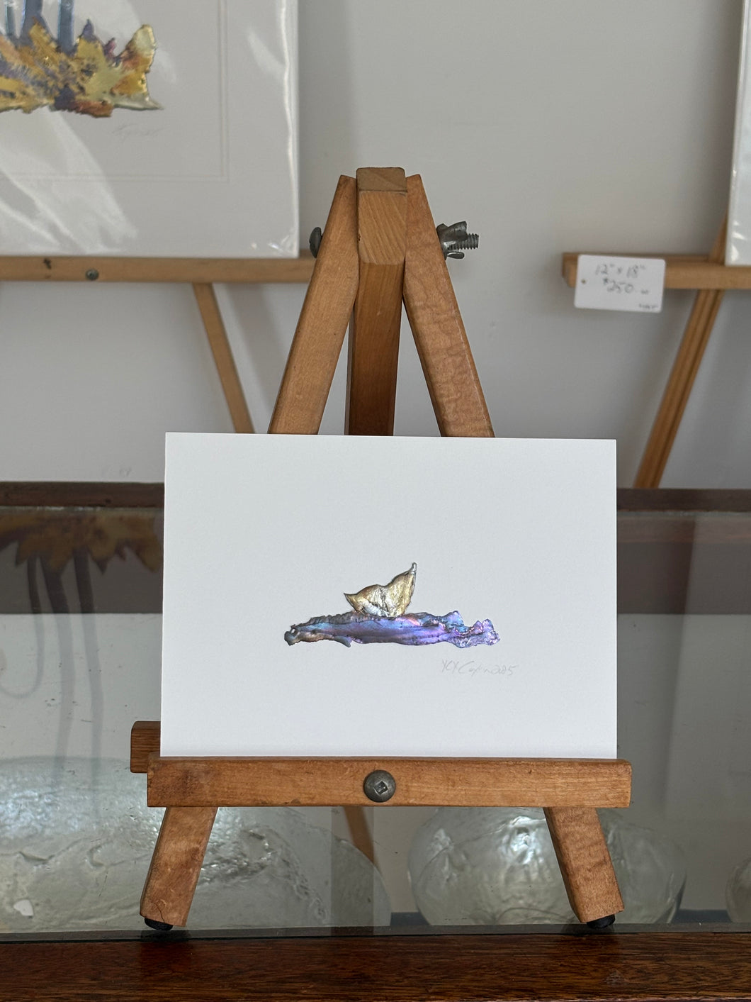 Whale tail with water