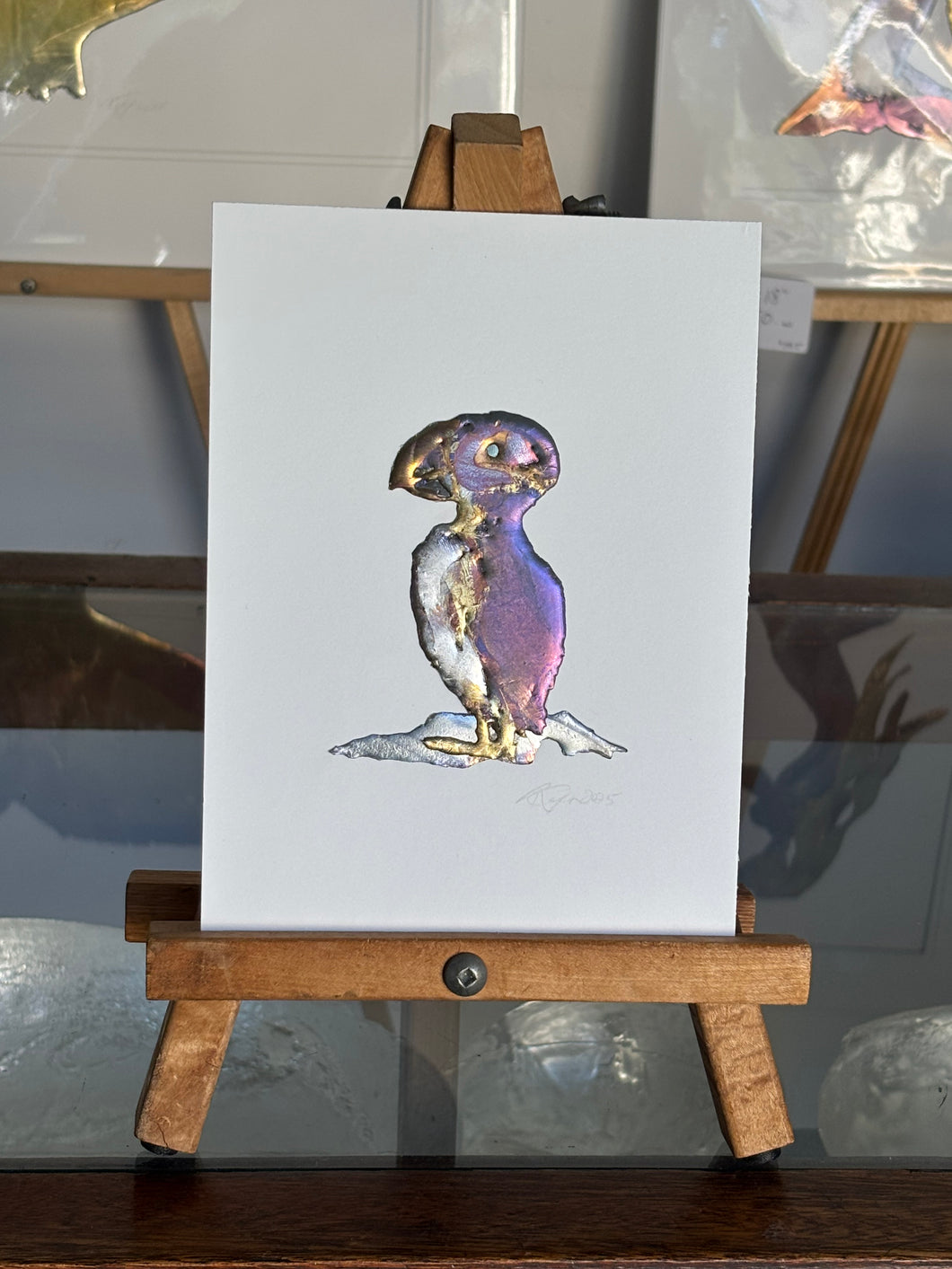 Puffin with ice